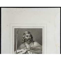 Gravure de 1855 - Portrait de Raoul ou Rodolphe - 2