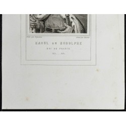 Gravure de 1855 - Portrait de Raoul ou Rodolphe - 3