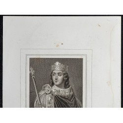 Gravure de 1855 - Portrait de Louis V - 2