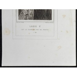 Gravure de 1855 - Portrait de Louis V - 3