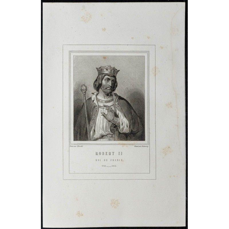 Gravure de 1855 - Portrait de Robert II - 1