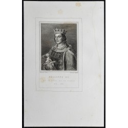 Gravure de 1855 - Portrait de Philippe III - 1