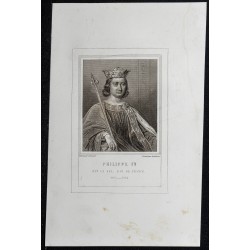 Gravure de 1855 - Portrait de Philippe IV - 1