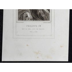 Gravure de 1855 - Portrait de Philippe IV - 3