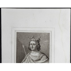 Gravure de 1855 - Portrait de Louis X - 2