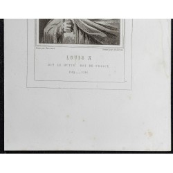 Gravure de 1855 - Portrait de Louis X - 3