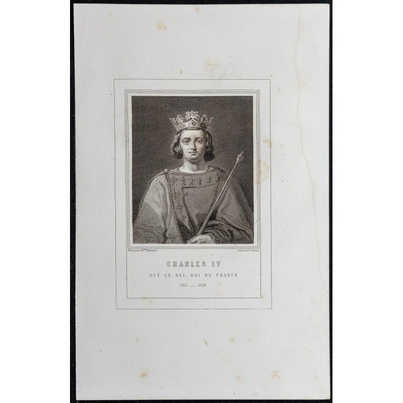 Gravure de 1855 - Portrait de Charles IV - 1