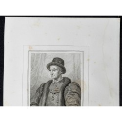 Gravure de 1855 - Portrait de Louis XI - 2