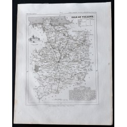 Gravure de 1833 - Département de l'Ille-et-Vilaine - 1