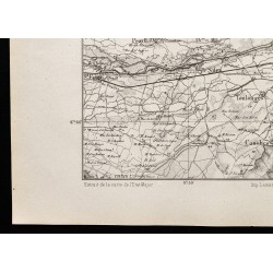 Gravure de 1880 - Carte des environs de Perpignan - 4