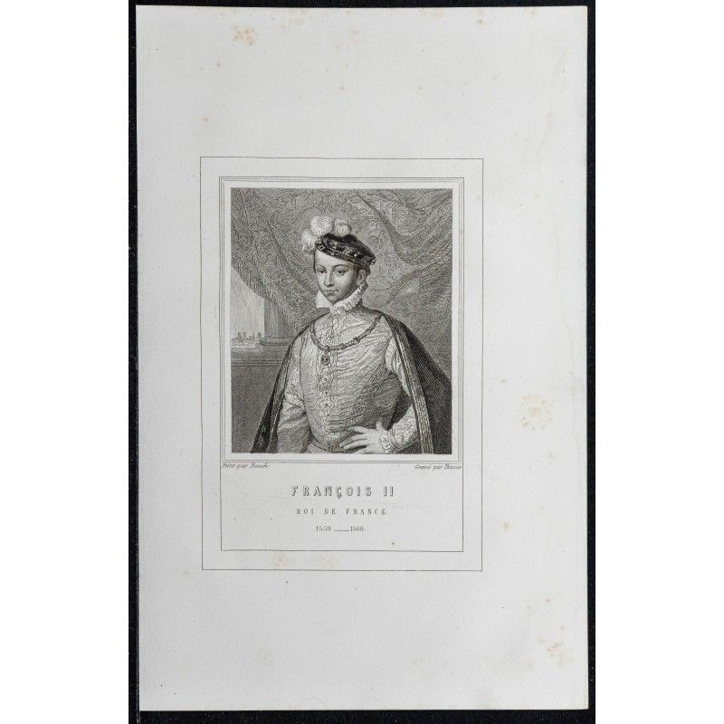 Gravure de 1855 - Portrait de Francois II - 1