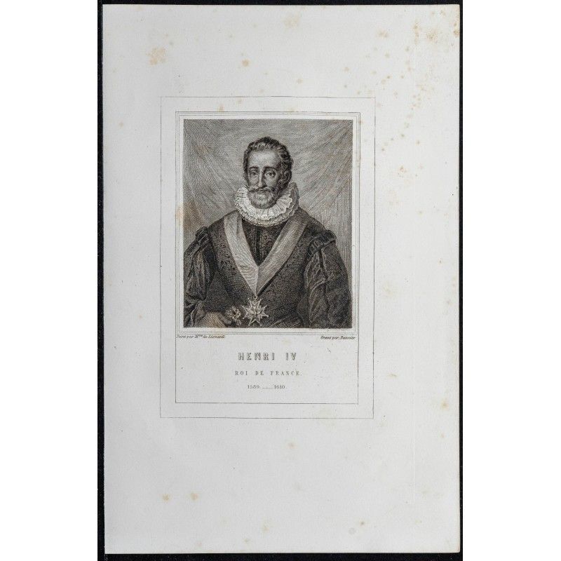 Gravure de 1855 - Portrait de Henri IV - 1