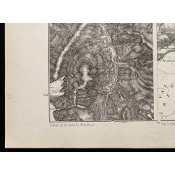 Gravure de 1880 - Carte de Fort d'Urdos et St Jean Pied de Port - 4