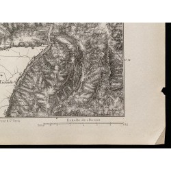 Gravure de 1880 - Carte de Fort d'Urdos et St Jean Pied de Port - 5