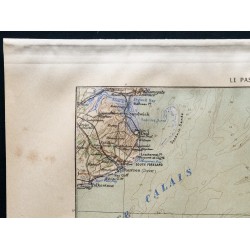 Gravure de 1880 - Carte du Génie du Pas de Calais - 2