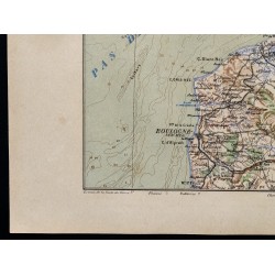 Gravure de 1880 - Carte du Génie du Pas de Calais - 4