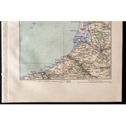 Gravure de 1880 - Carte de la cote de la Manche - 3