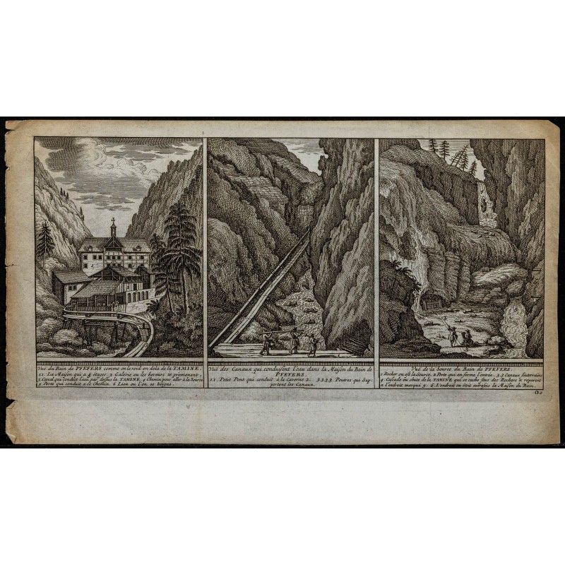 Gravure de 1778ca - Pfäfers en Suisse - 1
