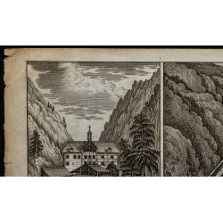 Gravure de 1778ca - Pfäfers en Suisse - 2