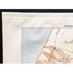 Gravure de 1880 - Carte des environs du Hâvre - 2