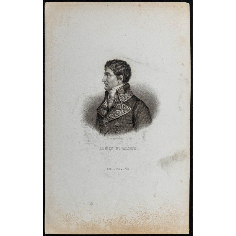 Gravure de 1850ca - Portrait de Lucien Bonaparte - 1