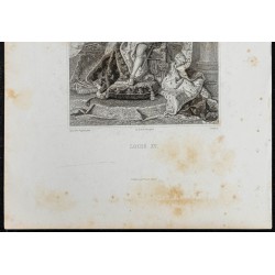 Gravure de 1850ca - Portrait de Louis XV jeune - 3