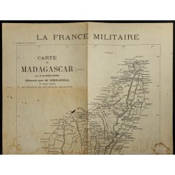 Gravure de 1893 - Carte de Madagascar - 2