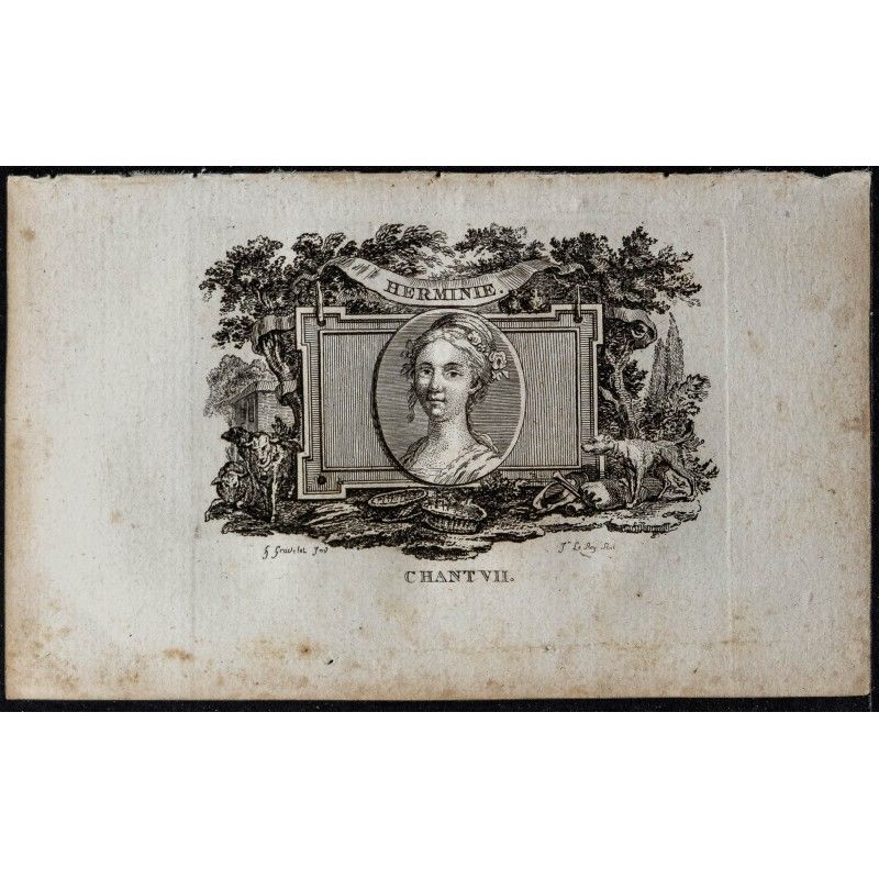 Gravure de 1817 - Portrait de Herminie d'Antioche - 1