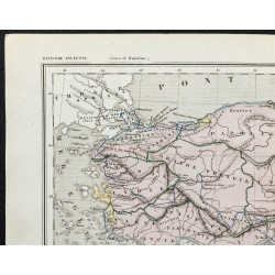 Gravure de 1857 - Carte de l'Asie mineure - 2