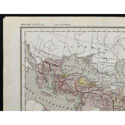 Gravure de 1857 - Carte de l'Empire macédonien - 2