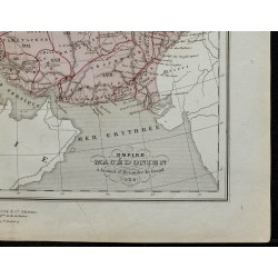 Gravure de 1857 - Carte de l'Empire macédonien - 5