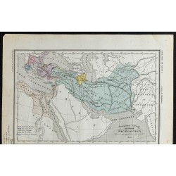Gravure de 1857 - Carte du partage de l'Empire macédonien - 2