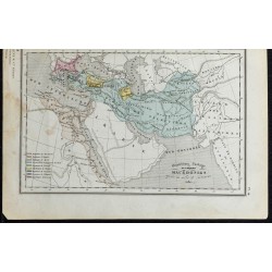 Gravure de 1857 - Carte du partage de l'Empire macédonien - 3