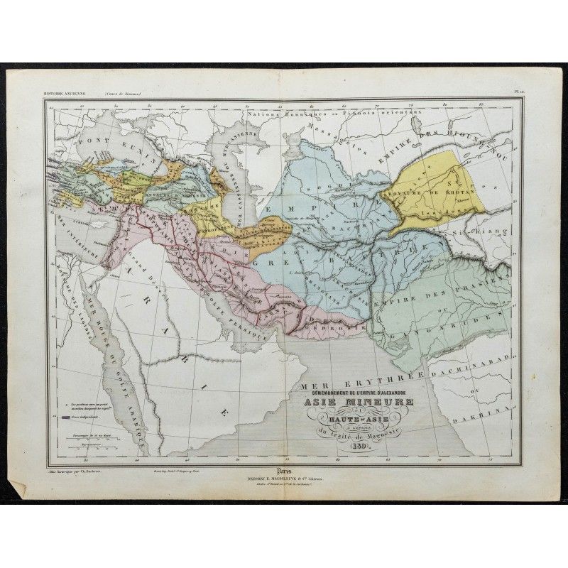 Gravure de 1857 - Asie mineure et Moyen-Orient en 189 - 1