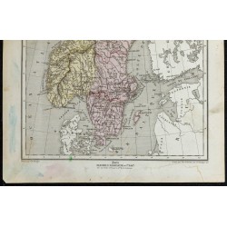 Gravure de 1857 - Carte de Suède & Norvège - 3