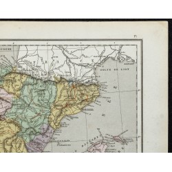 Gravure de 1857 - Carte de l'Espagne & Portugal - 3