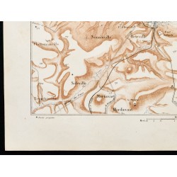Gravure de 1880 - Carte des forts de Cherbourg - 4