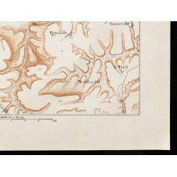 Gravure de 1880 - Carte des forts de Cherbourg - 5