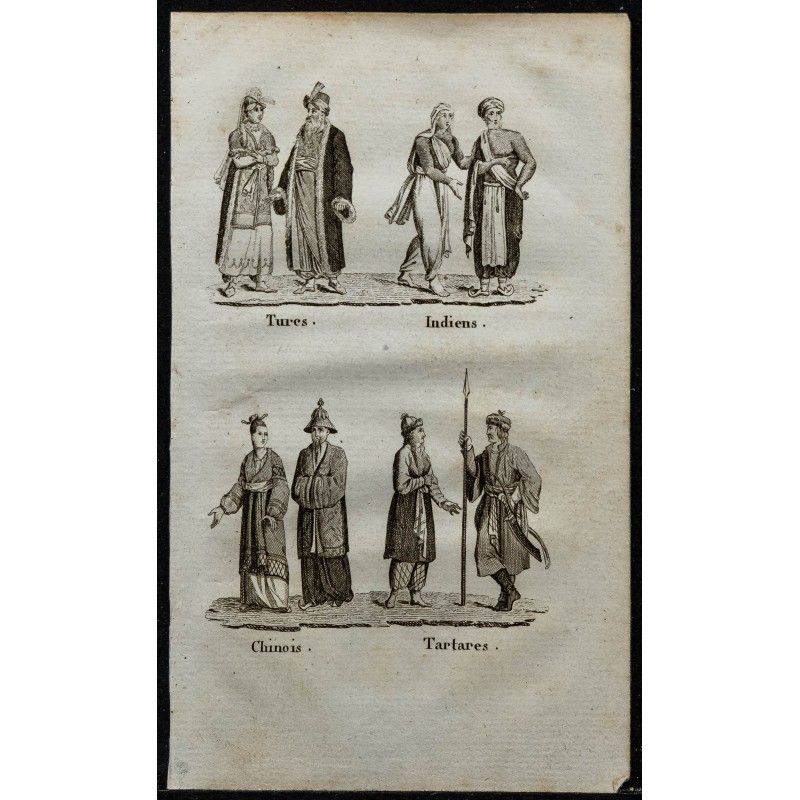 Gravure de 1826 - Costumes d'Asie - 1