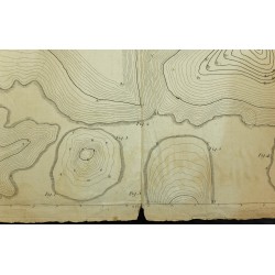 Gravure de 1782 - Première carte topographique par Du Carla - 4