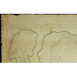 Gravure de 1782 - Première carte topographique par Du Carla - 6