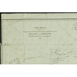 Gravure de 1786 - Islande et Groenland - 2