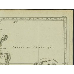 Gravure de 1785 - Carte du détroit de Béring et de l'Alaska - 3