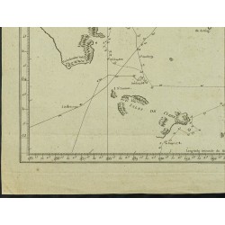 Gravure de 1785 - Carte du détroit de Béring et de l'Alaska - 4