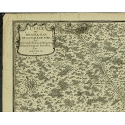 Gravure de 1705 - Plan de Lutèce - 2