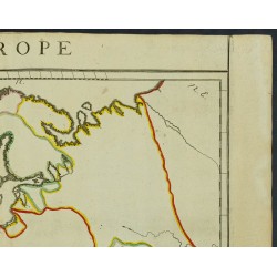 Gravure de 1711 - Fond de carte de l'Europe - 3
