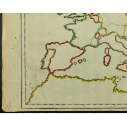 Gravure de 1711 - Fond de carte de l'Europe - 4