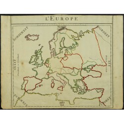 Gravure de 1711 - Carte de l'Europe - 1