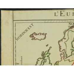 Gravure de 1711 - Carte de l'Europe - 2