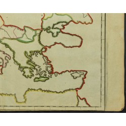 Gravure de 1711 - Fond de carte de l'Europe - 5